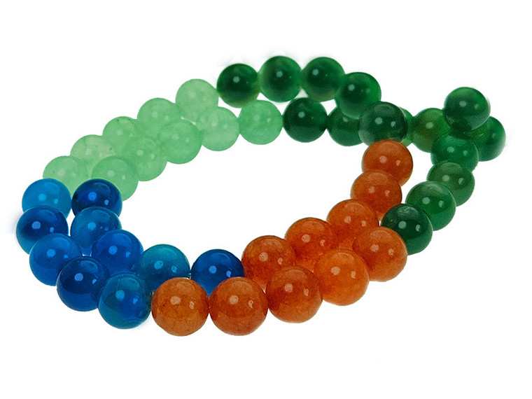 4mm  Multi-Colors Jade & Agate Beads 15.5" [4x75]