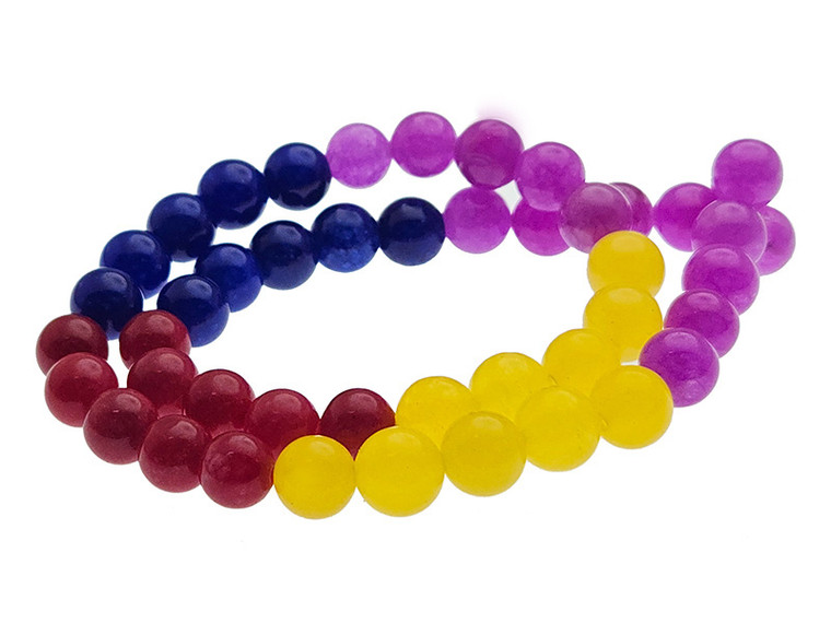 6mm  Multi-Colors Jade & Agate Beads 15.5" [6x62]