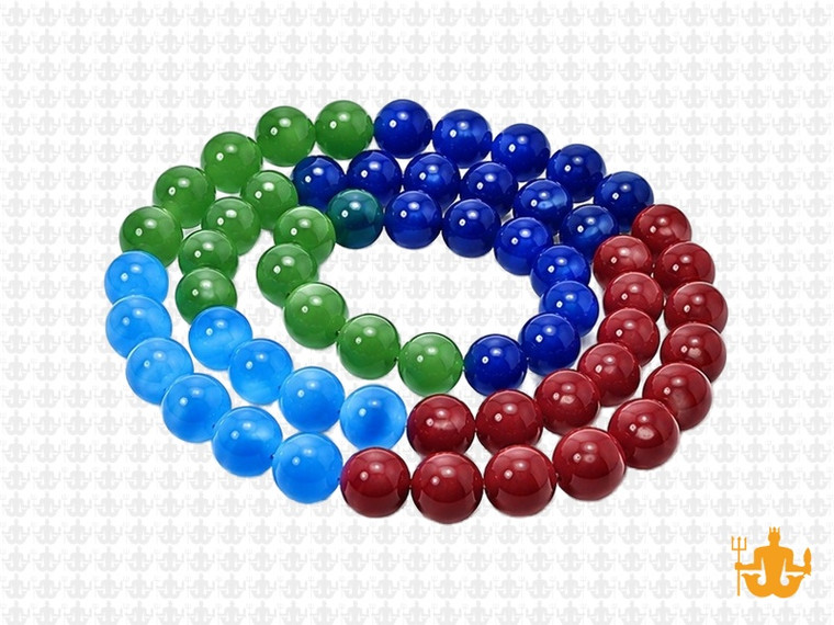 6mm  Multi-Colors Jade & Agate Beads 15.5" [6x67]