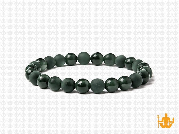 6mm Onyx & Matte Onyx Bracelet 7.5" [b2x73]