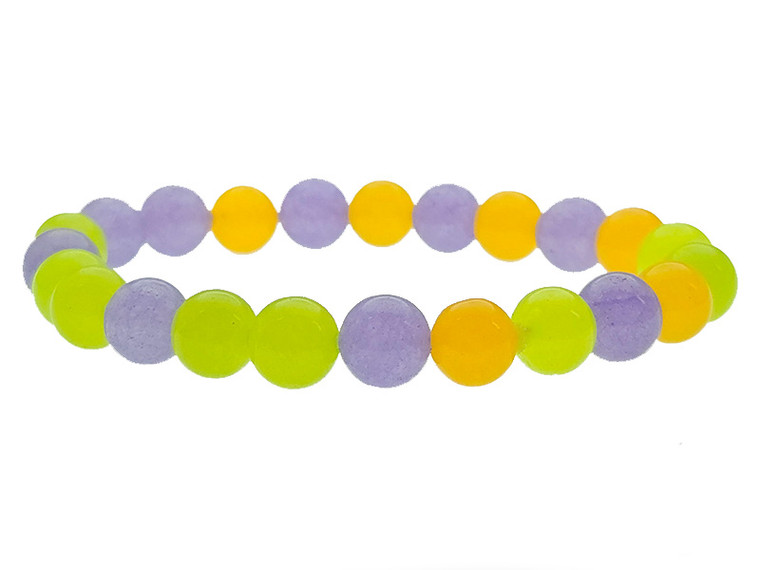 10mm Carnelian  & Jade Bracelet 7.5" [b4x64]