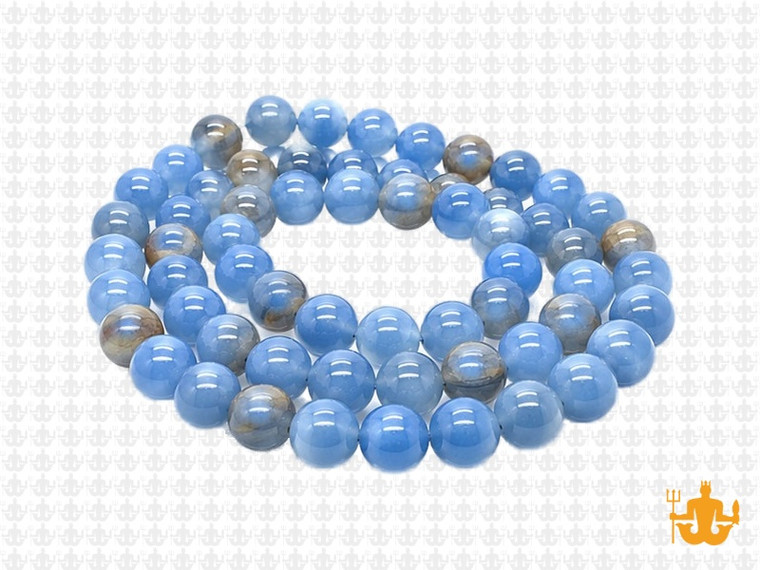 6mm Blue Calcite Round Beads 15.5", Natural [6m6]