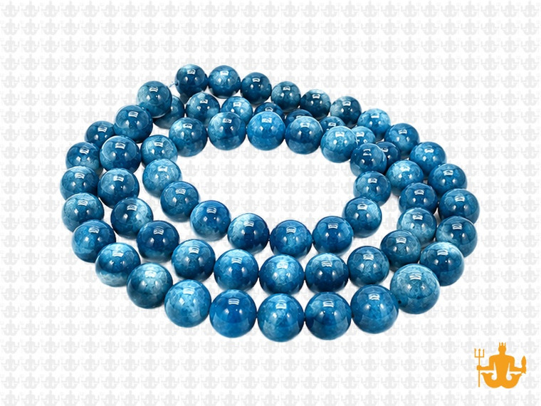 6mm Blue Apatite Round Beads 15.5", Natural [6m8]