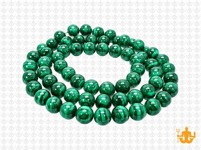 6mm Malachite Round Beads 15.5", Natural [6m9]