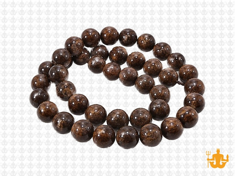8mm Bronzite Round Beads 15.5" natural [8r72]