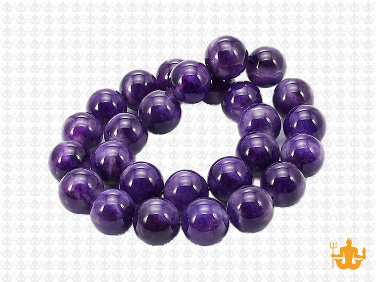 10mm Amethyst Round Beads 15.5" dyed quartz [10d11]