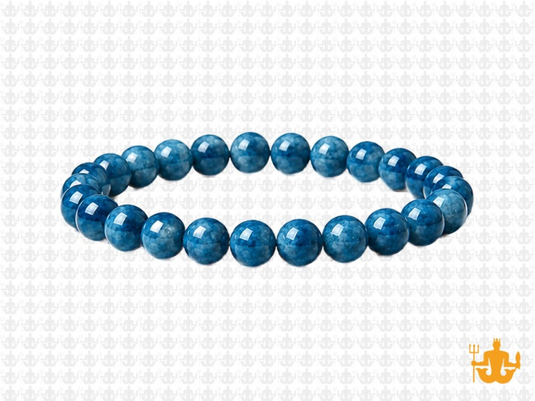 6mm Blue Apatite Bracelet 7.5", Natural [b2m8]