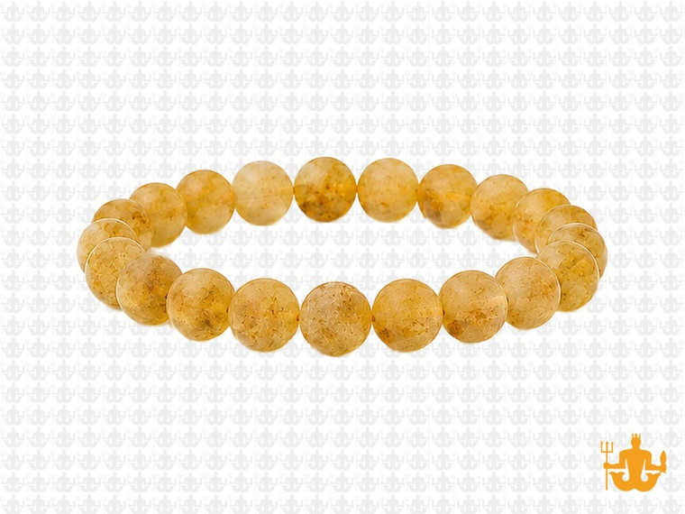 8mm Matte Golden Rutilated Bracelet 7.5", Natural [b3m7m]