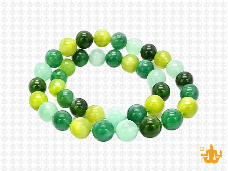 8mm Mix Green Jade Round Beads 15.5" dyed [8x18]