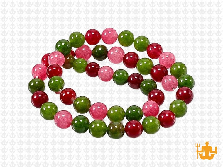 8mm Mix Jade Round Beads 15.5" dyed [8x43]