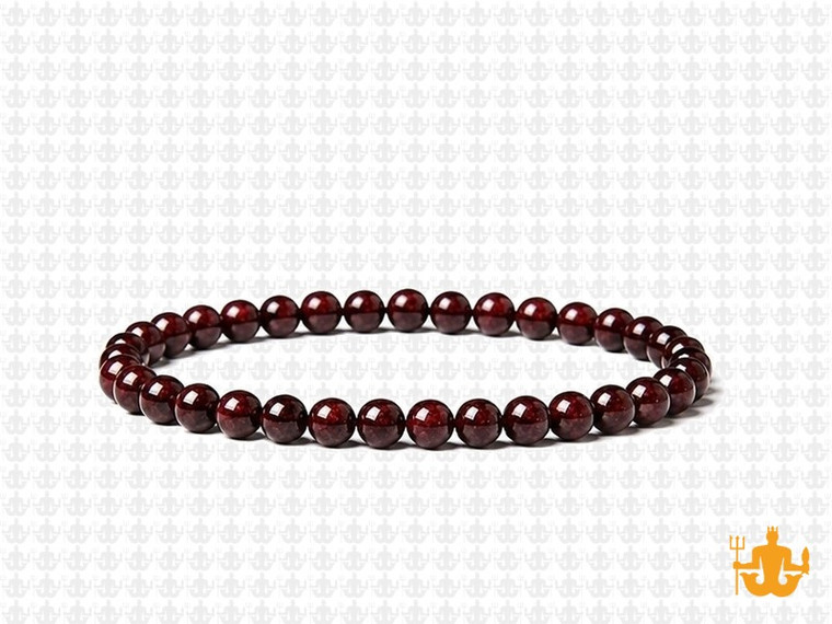 4mm Poppy Jasper Elastic Bracelet 7.5" natural [b1b22]