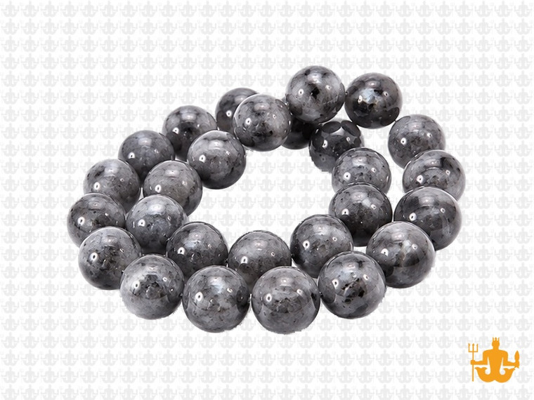 10mm Black Labradorite Round Beads 15.5" natural [10d40]