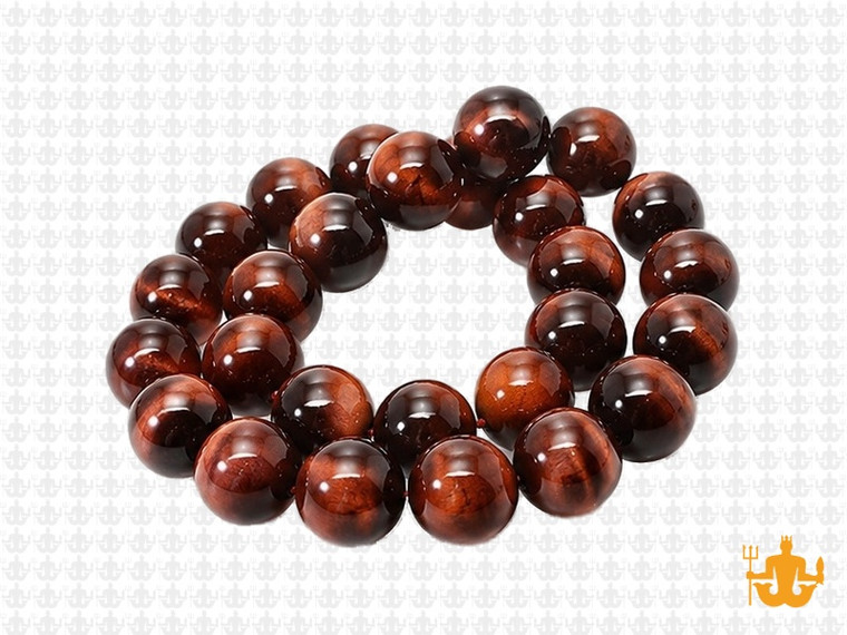 10mm Red Tiger Eye Round Beads 15.5" heated [10g3r]