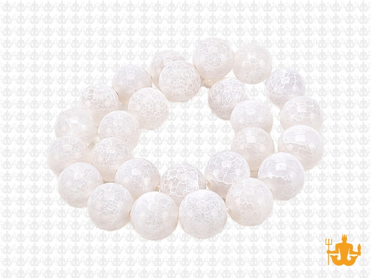 10mm White Spider Agate Round Beads 15.5" natural [10f31w]