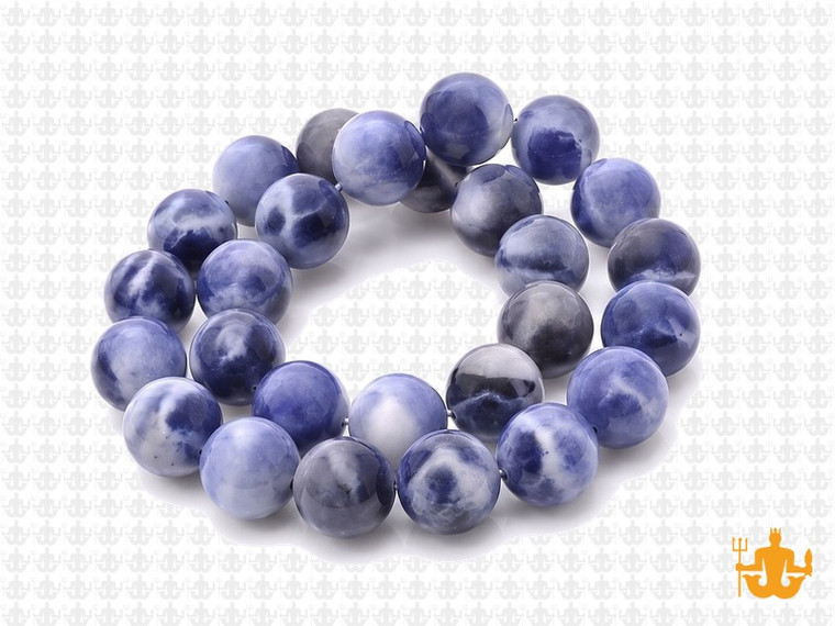 10mm Matte Sodalite Round Beads 15.5" natural [10r24m]