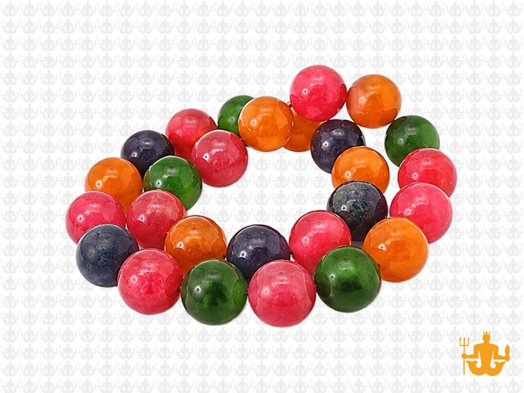 10mm Mix Agate Round Beads 15.5" dyed [10r67]