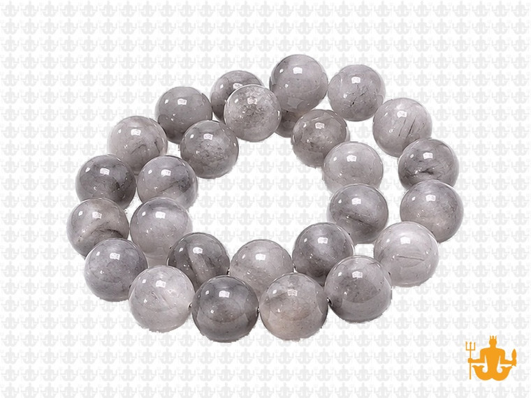 10mm Cloud Crystal Round Beads 15.5" natural [10r76]