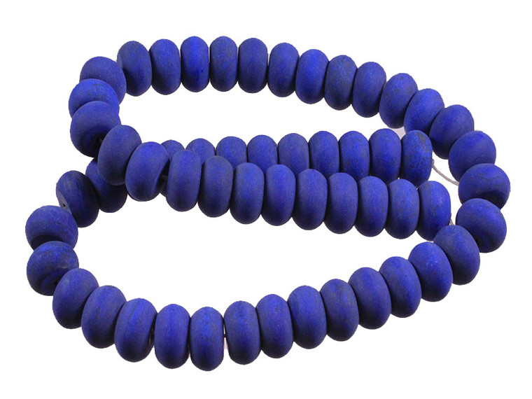 12mm Matte Lapis Magnesite Rondelle Beads 15.5" [t405lm]