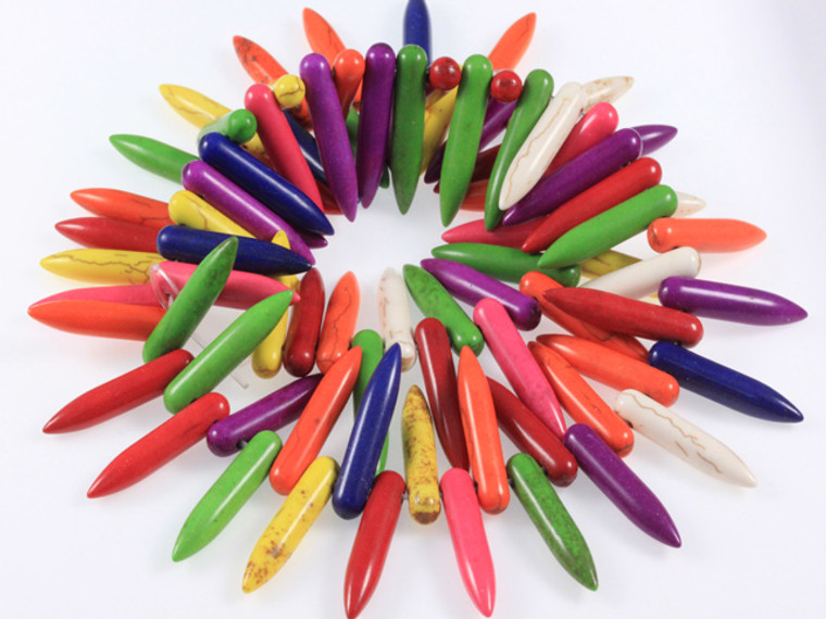 20~50mm Mix Magnesite Egyptian Stick Graduated Beads 13pcs per set [t431x]