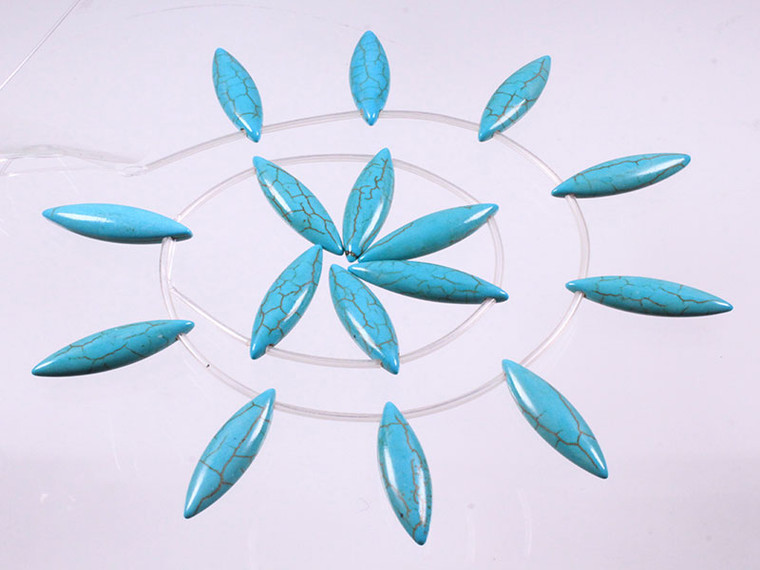 28x8mm Magnesite Marquise Briolette Beads 10pcs per set [t481b]