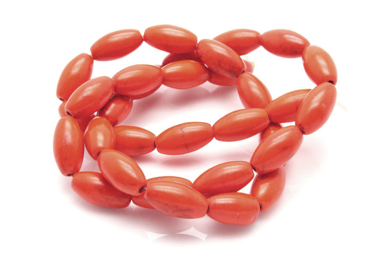 4x6mm Coffee Magnesite Rice Beads 15.5" [t521c]