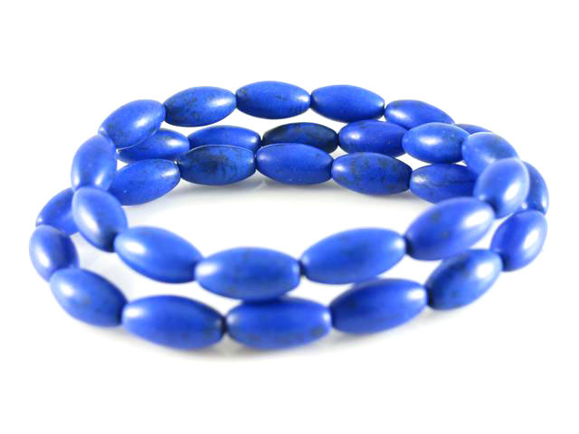 4x6mm Lapis Magnesite Rice Beads 15.5" [t521l]