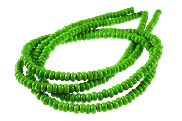 4mm Green Magnesite Rondelle Beads 15.5" [t531g]