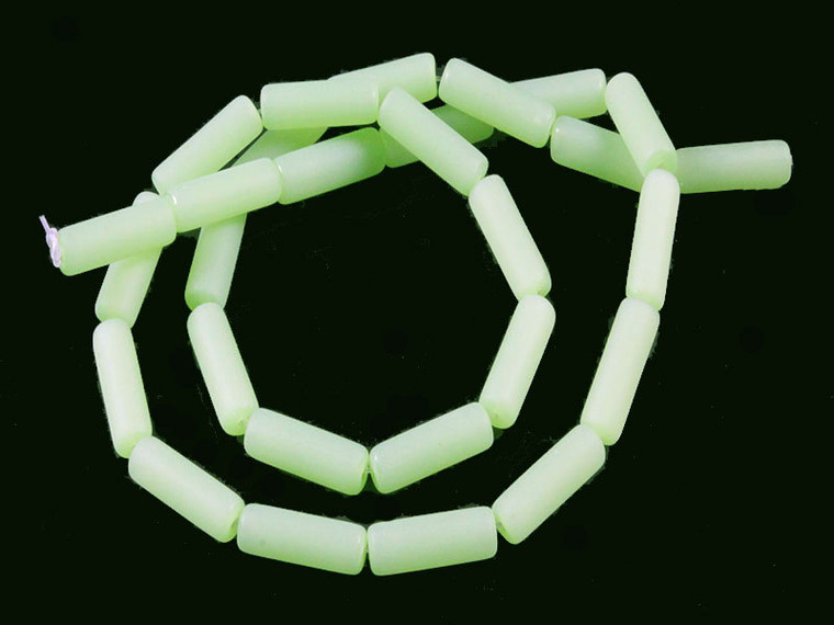 4x13mm Matte Larimar Tube Beads 15.5" synthetic [u78a64m]
