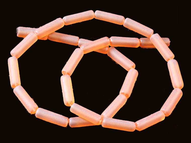 4x13mm Matte Citrine Tube Beads 15.5" synthetic [u78a7m]