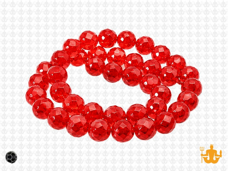 4x6mm Red Glass Faceted Rice about 15.5" [uc11a6]