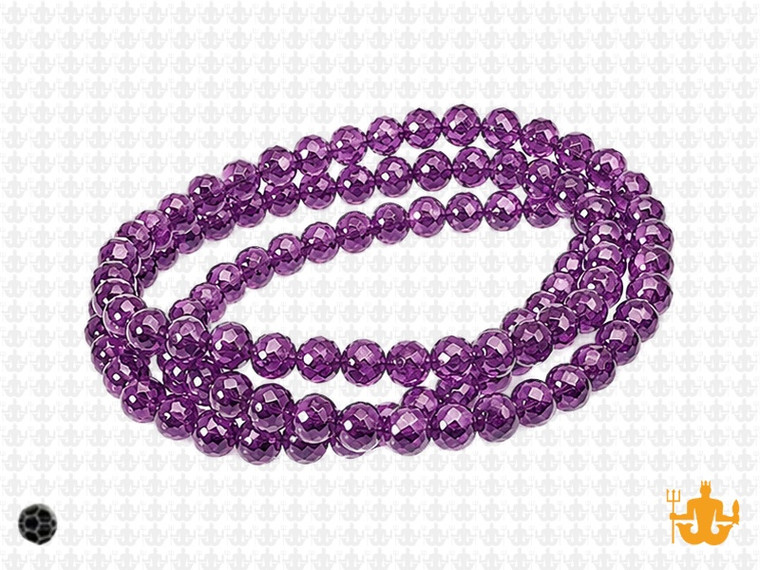 4x3mm Amethyst Glass Faceted Rondelle about 15.5" [uc1a20]