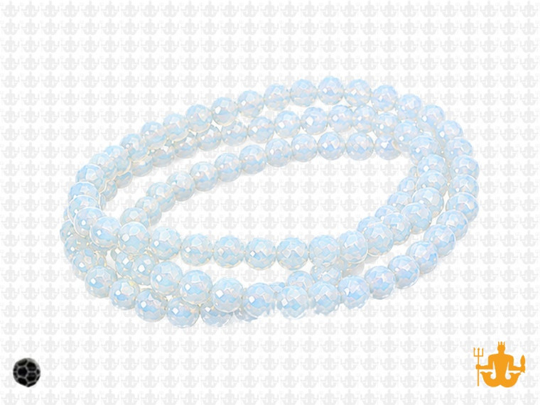 4x3mm Opalite Faceted Rondelle Beads 15.5" synthetic [uc1a43]
