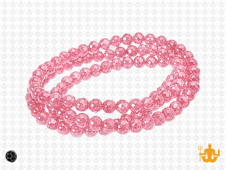 4x3mm Pink Glass Faceted Rondelle about 15.5" [uc1a5]