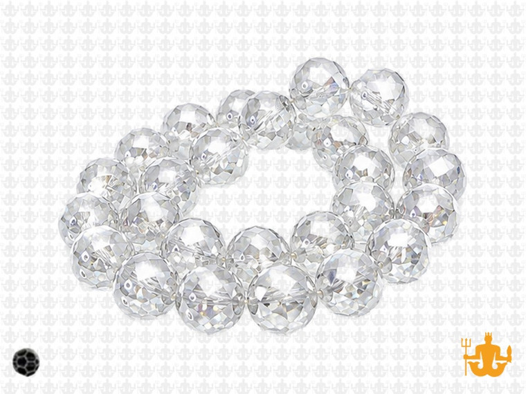 4mm Glass Faceted Bicone about 14" [uc21a1]
