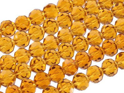 6mm Topaz Glass Faceted Round about 15.5" [uc7a12]