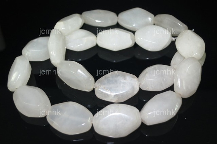 13x18x6mm White Jade Marquise Beads 15.5" natural [w331]