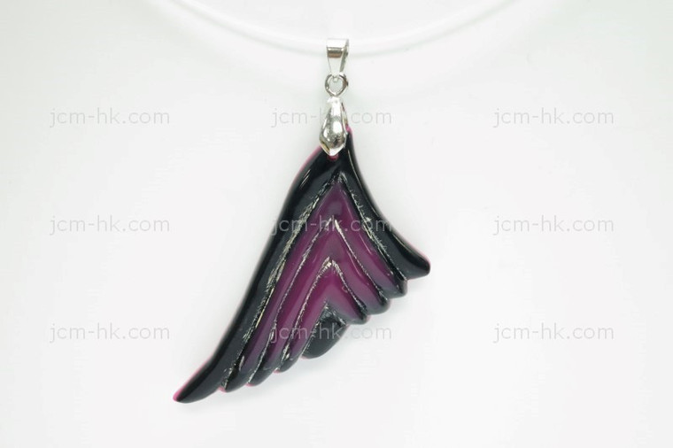 25X50mm Lucite Carved Designer Bead Pendant [z1163]