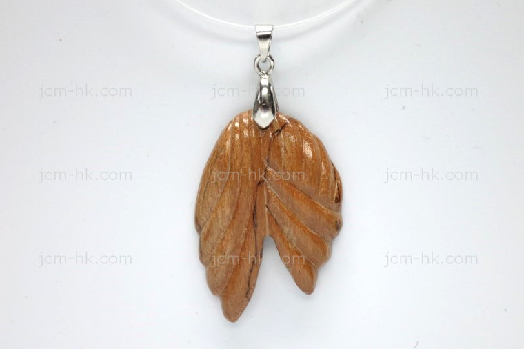 26X38mm Wood Carved Designer Bead Pendant [z1507]