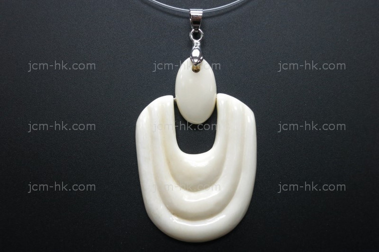 35X52mm Buffalo Bone Dangling Designer Bead Pendant [z1585]