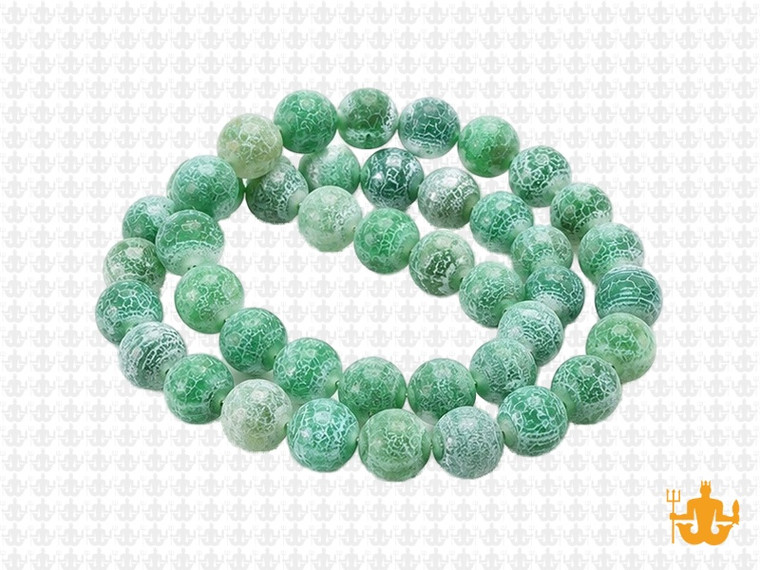 8mm Green Spider Agate Round Beads 15.5" dyed [8f31g]