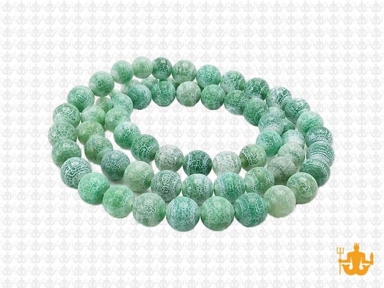 6mm Green Spider Agate Round Beads 15.5" dyed [6f31g]