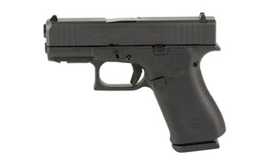 GLOCK, 43X, Striker Fired, Semi-automatic, Polymer Frame Pistol, Sub-Compact, 9MM, 3.41" Barrel, Glock Marksman Barrel, nDLC Finish, Black, No Finger Grooves, Fixed Sights, 10 Rounds, 2 Magazines, Front Rail