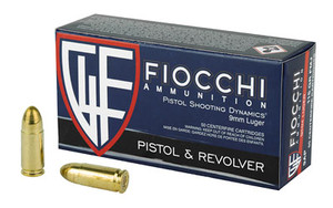 Fiocchi Ammunition, Centerfire Pistol, 9MM, 115 Grain, Full Metal Jacket, 1,000 Round Case
