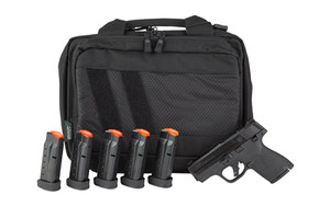 Smith & Wesson, M&P9 Shield Plus OR, Micro Compact, 9MM, 3.1" Barrel, Tritium Night Sights, Optics Ready, Thumb Safety, 13 Rounds, 6 Magazines, Includes Savior Specialist Bag