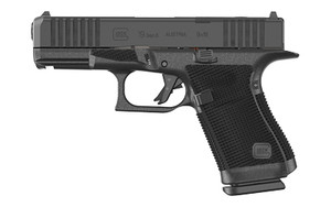 GLOCK, 19 Gen 6, Semi-automatic, Striker Fired, Polymer Frame Pistol, Compact, 9MM, 4.02" Barrel, DLC Finish, Fixed Sights, Optics Ready System, 15 Rounds, 3 Magazines