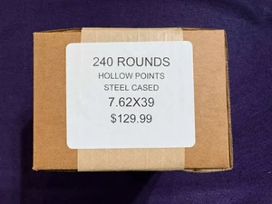 Surplus - 7.62x39 Steel Cased Hollow Points - 240 Rounds