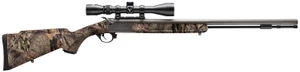 Traditions  NitroFire w/Scope 50 Cal 209 Primer 26" Gray Cerakote Fluted & Tapered Barrel, Drilled & Tapped Receiver, Mossy Oak , 3-9x40mm Duplex