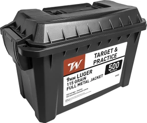 Winchester Ammo WW9C USA Ammo Can 9mmLuger 115gr Full Metal Jacket 500 Per Box