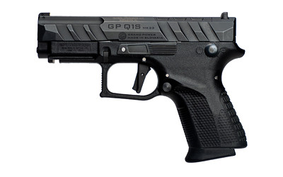 Grand Power, Q1S, Semi-automatic, Striker Fired, Compact, Polymer Frame Pistol, 3.66" Barrel, Trigger Safety, Matte Finish, Black, 3-Dot Sights, (4)-Optic Adapter Plates, 12 Rounds, 3 Magazines