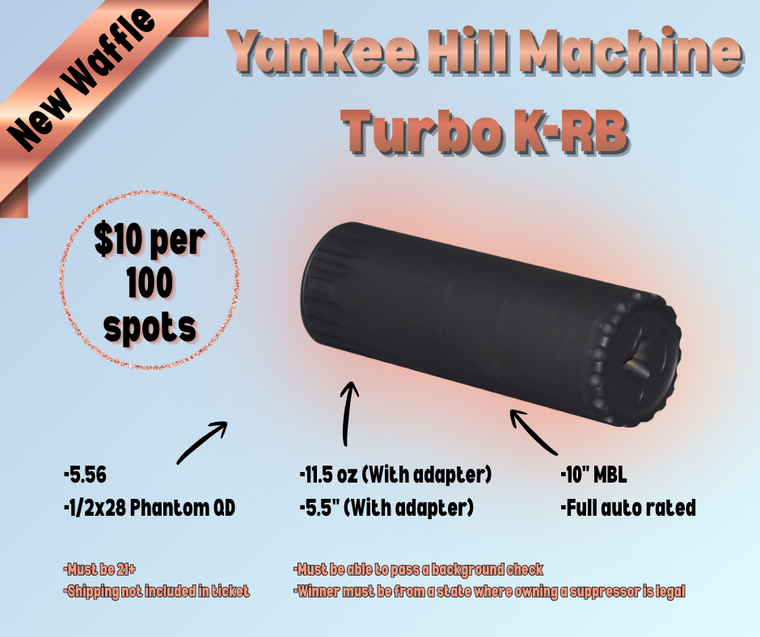 Yankee Hill Machine Co, Turbo K-RB, Suppressor - Waffle